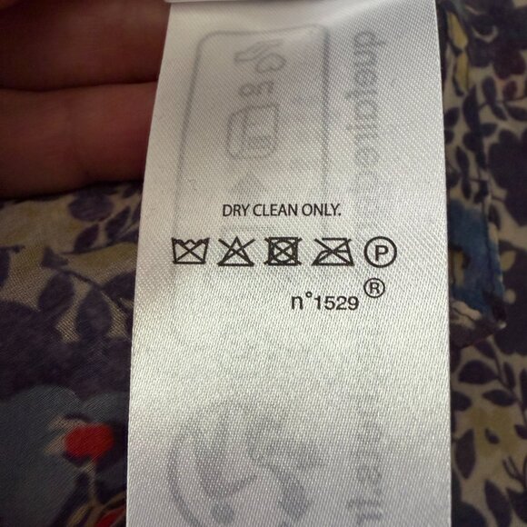 Polo Ralph Lauren Blue Floral Maxi Dress XL Boho-Chic Tie Neck Smocked Waist - Picture 13 of 13